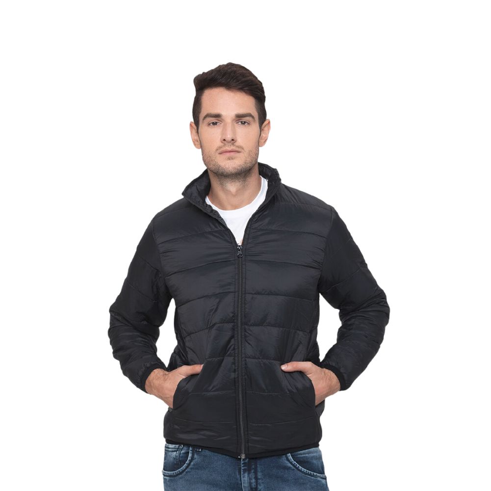 Zip-front Puffer Jacket With Insert Pockets
